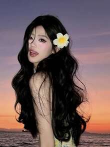 4件套女士沙滩度假芙蓉莲花发夹，采用优质材料制成，饰以黄色和红色花朵，适合固定碎发和刘海，甜美时尚的波西米亚风格，适合日常佩戴、节日庆典、派对、海滩旅行，是送给女孩的绝佳礼物配饰。 - 黃色 - 查看 5