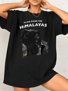 Montañas majestuosas que evocan libertad y aventuras en tierras lejanas reflejando fuerza interior y conexión con la naturaleza camiseta de mujer 220g cómoda para uso diario moderna y versátil - Negro - Ver 8