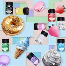 Edible Glitter - 14 Colors Luster Dust Edible, Cake Decorating Shimmering Glitter For Drinks, Powder Glitter For Fondant, Chocolate, Candy, Cookie - Multicolor - View 6