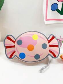 1 pieza Bolso de hombro mini de cuero sintético con cierre de cremallera, estilo lindo y adecuado para uso diario para niña joven - dulce - Ver 12