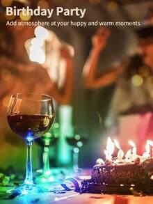 3/5/10个装LED发光杯垫，杯子装饰灯，适用于酒吧装饰、客厅、生日派对，也适用于情人节、母亲节、父亲节、返校季，可用作节日礼物、生日礼物、乔迁礼物、结婚礼物。 - 彩色 - 查看 9