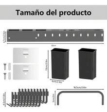Organizador Soporte de Cuchillos y Cucharas de Acero Inoxidable Organizador Almacenamiento de Cocina, Organizacion de Hogar, Escurridor Estante de Cocina 50cm y 60cm - Ver 3