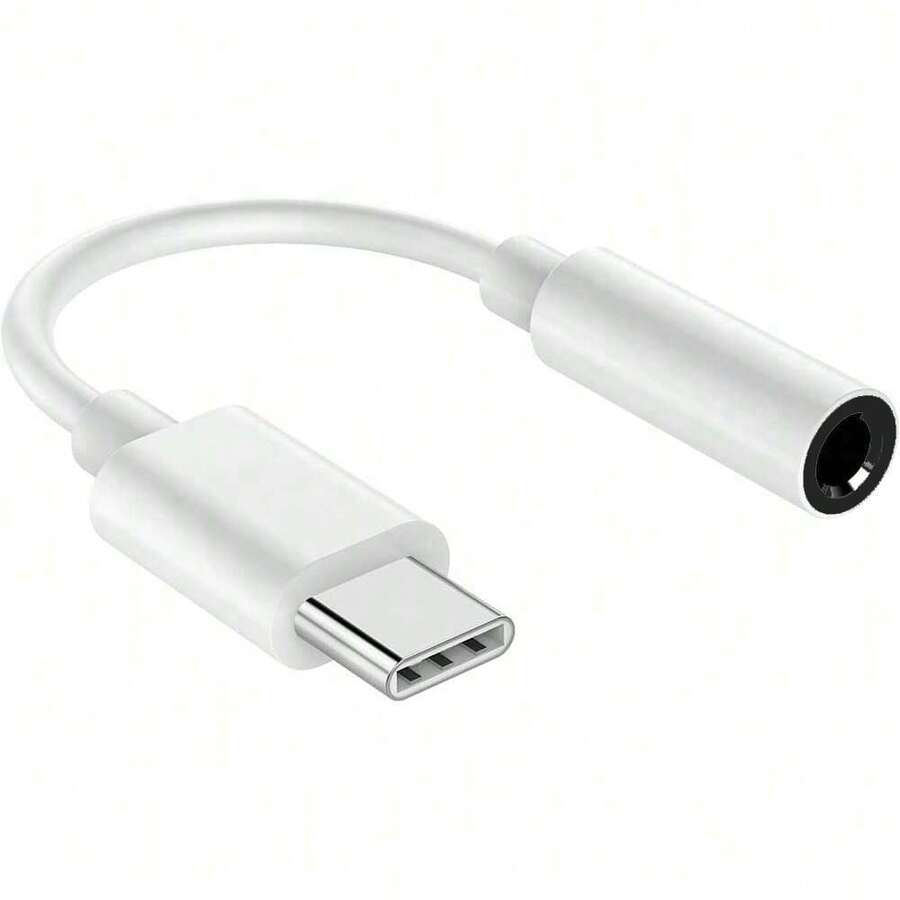 Type-C 转 3.5mm 耳机插孔适配器，USB-C 转 AUX 音频转换线，兼容 16 Pro/15 Pro Max、Galaxy S23/S24 Ultra、Note 20、Pro、苹果笔记本电脑、Pixel XL - Type C to 3.5mm - 查看 1