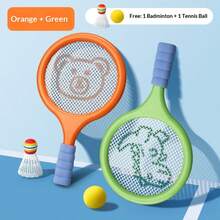 Raqueta de tenis para niños, raqueta de tenis de plástico con 1 pelota de tenis y 1 volante, adecuada para niños y niños pequeños para juegos deportivos al aire libre/interior - Multicolor - Ver 17