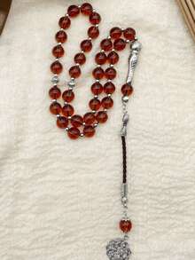 1串陶瓷玻璃珠穆斯林念珠，33颗珠子，10厘米，流行的中东阿拉伯礼品 - 彩色 - 查看 4