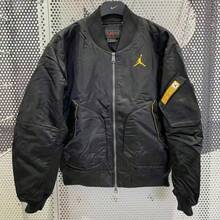Nike JORDAN男子運動立領保暖飛行棒球棉服外套外套 - 黑色 - 查看 1