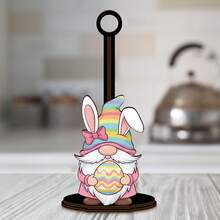 Decorative Kitchen Paper Towel Holder With Colorful Egg, Rabbit Ear And Gnome Patterns. Can Be Used As A Napkin Holder In Dining Room, Decoration For Afternoon Tea/Garden Party, Suitable For Kitchen, Living Room And Dining Room - Classic - View 2