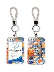 1pc Sardine Fish Pattern Card Holder, Cartoon Pull-Tab Card Holder Keychain Bag Charm, Student Wristband Card Holder, Women Student Card Holder, ID & Bus Card Protector, Student Campus Card Holder - Rectangle - View 12