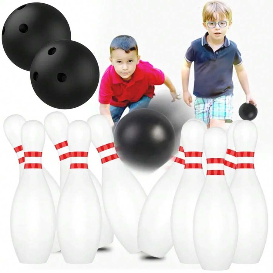 Juego de bolos para niños, juguetes educativos deportivos, pelotas y pinos, juguetes de bolos de plástico, divertido juego de bolos para niños, juego de bolos para interiores. AY3L - 16 centímetros - Ver 1
