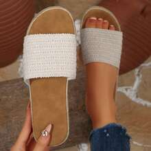 Casual Walking Sandals For Womens Non Slip Bottom Soft Platform Footwear - 9564 Beef White - View 4