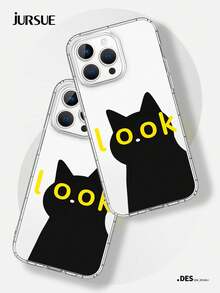 JURSUE Cute Kawaii Fashion Aesthetic Cartoon Funny Shockproof Protective Soft Phone Case Compatible With IPhone 17 16 15 14 13 12 11 Pro Max SE 2020 X XR XS Ip 8 7 Plus MZ50359 - Clear - View 4