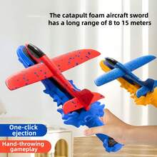 Kids Foam Throwing Glider Airplane Toy, Two Flight Modes For Indoor And Outdoor Play, Parent-Child Interactive Outdoor Foam Hand Throw Glider Airplane Toy - Multicolor - View 5
