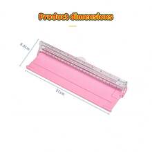A4 Paper Cutter, Portable Plastic Paper Cutter, Mini Photo Cutting Tool, Manual Desktop Sliding Paper Knife, Back To School, Stationery - Multicolor - View 3