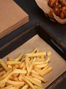 100pcs 20x15 Inch Parchment Paper, Thick Baking Paper, Unbleached Non-Stick, Suitable For Air Fryer, Grilling, Steaming Bread, Cakes And Food Packaging - Multicolor - View 10