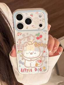 Minimalist Cartoon Doodle Dog Phone Case Suitable For IPhone 17 16 15 14 13 12 11 - Clear - View 1