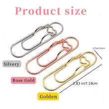 20pcs Stainless Steel Multi-Functional Metal Clips Set, Large Capacity Notebook & Journal Accessories With Pen Holder, Office & Study Supplies Organizer - Multicolor - View 3
