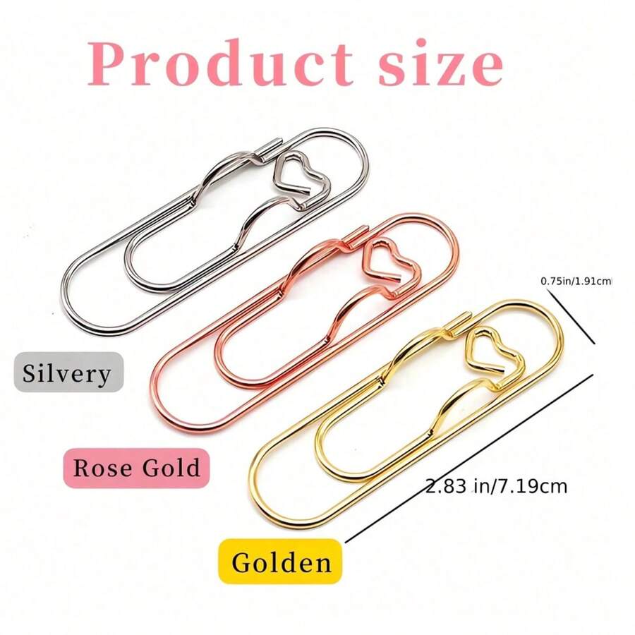 20pcs Stainless Steel Multi-Functional Metal Clips Set, Large Capacity Notebook & Journal Accessories With Pen Holder, Office & Study Supplies Organizer - Multicolor - View 1