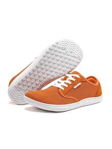 HOBIBEAR 宽鞋头极简赤足鞋，男女通用休闲运动鞋，透气舒适越野跑鞋 - 橘色 - 查看 6