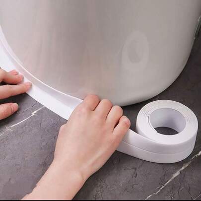 Cinta selladora impermeable apta para cocina/baño/inodoro/juntas y esquinas de azulejos, cinta selladora de inodoro impermeable, antihongo y antigrasa con alta adhesividad, cinta autoadhesiva para juntas, cinta selladora a prueba de humedad para cocina, baño, bañera, esquinas de pared, lavabo e inodoro