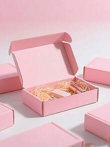 8pcs Corrugated Cardboard Boxes, Pink Kraft Paper Corrugated Paper Gift Boxes, Postal Shipping Boxes, Gift Boxes, Suitable For Small Businesses And Personal Mailing Packages - Airplane Box - View 7