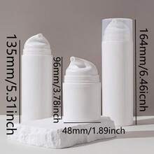 一次性真空密封瓶，乳液瓶，便携式，适合旅行，塑料制品 - 白色乳液瓶50ml(5件) - 查看 4
