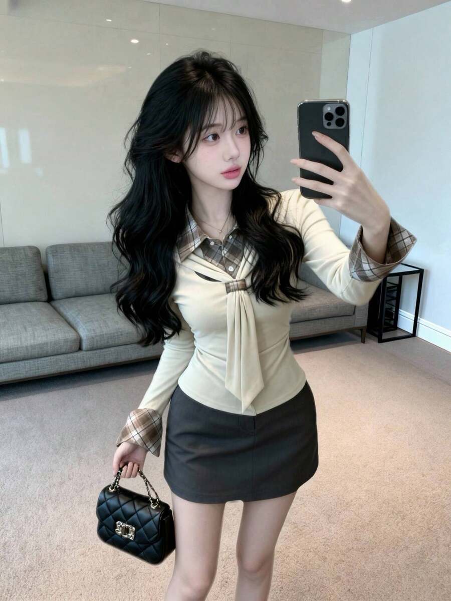 Women Tops - Apricot - View 1