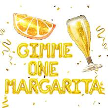 19pcs Margarita Party Decorations, Includes Orange Balloons, Champagne Balloons, 16" "GIMME ONE MARGARITA" Letter Balloons, Suitable For Bachelorette Party, Margarita Party, Margarita Decor, Birthday, Summer Pool Party - Multicolor - View 3