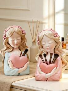 1pc Elegant Makeup Brush Holder, Suitable For Storing Makeup Brushes, Can Be Used As Home Desktop Decor Or Gift For Friends, Relatives, Birthday Decoration - Multicolor - View 18