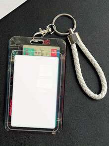 Retro Cassette Tape Style Card Holder, Sliding Design With Anti-Lost Lanyard, Durable Structure, Suitable For ID/Transit Cards/Other Cards, Retro Style, Protective, Shock & Scratch Resistant - Multicolor - View 5