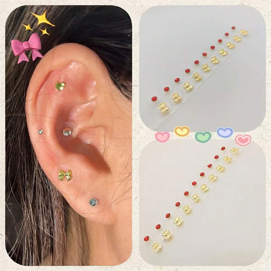 Ear Acupressure Beads, Ear Acupressure Massage Therapy Helps Relax Body And Mind, Relieve Stress, Easy To Operate. - Multicolor - View 1