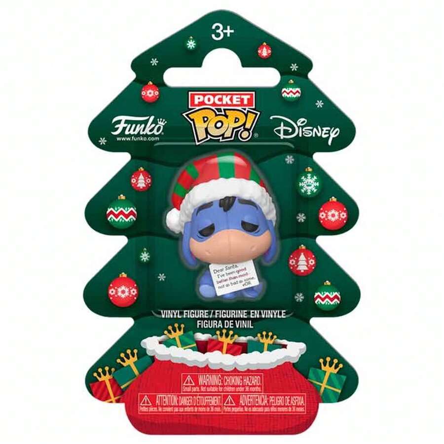 سلسلة مفاتيح Funko POP لشخصية إيور (إيغور) من ديزني ويني ذا بوه - سلسلة مفاتيح من الفينيل بطول 4 سم - مع قبعة عيد الميلاد ورسالة "عزيزي سانتا" - منتج مرخص رسميًا - فكرة هدية رائعة لمحبي ويني ذا بوه - شحن مجاني ✅ توصيل خلال 24/48 ساعة إلى إسبانيا - الخيار الثاني - مشاهدة 1
