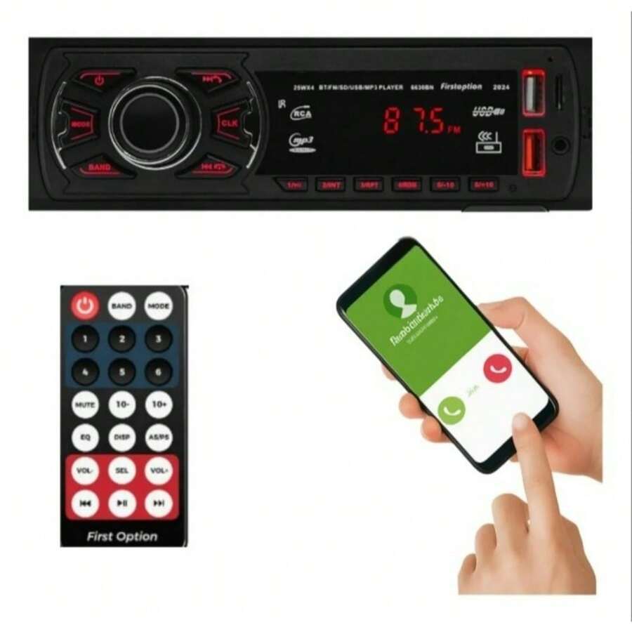 Car Radio / MP3 Player With Bluetooth, USB And SD Functions | Ideal For Cars | 6688bn - A - 查看 1