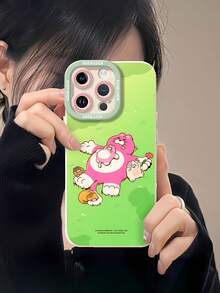 Estuche para teléfono con patrón de oso rosa y animales lindos Compatible con fundas para teléfonos   17  16 Pro Max  15 Pro Max  13 y  12 Elegante a prueba de golpes y resistente a rayones Un gran regalo para familiares, amigos, seres queridos, novios, novias y para Pascua - Blanco antiguo - Ver 6