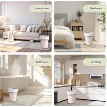 100pcs/5rolls Gray Drawstring Trash Bags, 3.96 Gallon Garbage Bags, Suitable For Kitchen, Office, Living Room (17.72 X 19.69 Inches, White & Gray) - 100 Pieces In 5 Volumes - View 7