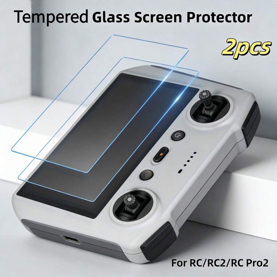 2pcs, 9H Hardness Tempered Glass Screen Protector, Compatible With DJI Mini 4 Pro/Air 3/Mavic 3 Pro/Mini 3/Mini 3 Pro/Air 2S RC/RC 2/RC Pro 2 Remote Controller, Matte, Anti-Scratch Screen Protector