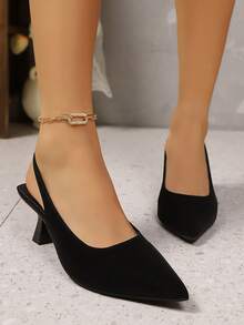 Vintage Elegant High Heel Sandals, Suitable For Various Outfits, Available In Black, Beige, Burgundy, Khaki - Black - View 4