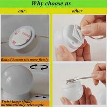 Makeup Mirror Light Bulb, Suitable For Dressing Tables And Dressing Rooms, With 10 Dimmable Bulbs, Three-Color Makeup Light For Birthday Parties, USB Dimmable Lens Light, Color And Brightness Adjustable. - 1 bộ - Xem 6