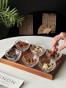 1件极简冰川水果盘，高端家居茶点盘，创意水果盘零食托盘 - 無色 - 查看 2