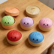 Dumpling Squishies Toy, Giant Glitter Dumpling, Colorful Dumplings Stress Balls Fidget Sensory Toy,Squeeze Dough Ball Stress Relief Hand Toys With Food Steamer Stretchy Desk Toys - 綠色 - 查看 6