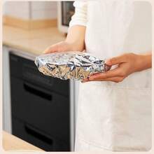10/50pcs Reusable Aluminum Foil Wrap Covers, Stretchable Kitchen Food Fridge Preservation Covers, Suitable For Various Sizes And Shapes Of Dishes - Multicolor - View 9