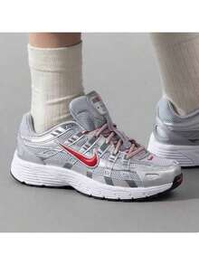 Nike 新款儿童 P-6000 (GS) 休闲运动复古厚底运动鞋 - 銀色 - 查看 4