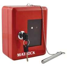 Matlock Emergency Key Box Cabinet Wall Mounted Red Lockable Break Gl Keybox - Multicolor - View 1