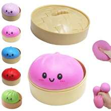 Glitter Dumpling Squishy - Random Glitter Dumpling Box, 10 Colors Dumplings Squishy Toy, More Surprises (Random-4PCS) - 彩色 - 查看 8