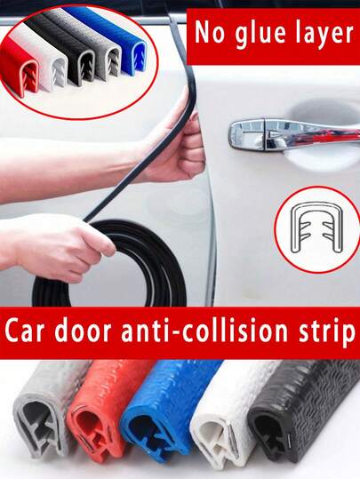 5m/197in Universal Car Door Edge Guard - Adhesive-Free Rubber Trim, Suitable For Car Doors, Hoods, Trunks Protection, Anti-Scratch Noise Reduction Sealing Strip For SUV, Sedan, Sports Car