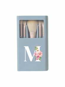 Portable Makeup Brush Set With Mirror, Soft And Fluffy, Pink Floral Letter Pattern, Boxed Makeup Brush Set, Multi-Functional Makeup Brush Set, Makeup Brush Box With Mirror, Mini Multi-Functional Makeup Pen, Foundation Brush, Eyeshadow Brush, Beginner Makeup Tools - Multicolor - View 23