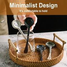 2pcs/Set Retro Ceramic Coffee Spoons, Porcelain Mini Spoons, Espresso Spoons, Cappuccino Stirrers, Small Cute Coffee, Ice Cream, Candy, Dessert Spoons - Multicolor - View 5