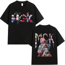 Rapper Machine Gun KellyA Tour 2025 Graphic T Shirt 's Clothing Fans Gift Cotton T Shirts Hip Hop Gothic Short Sleeve T-Shirts - 黑色 - 查看 1