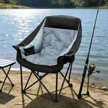 Oversized Extra Large Padded Camping Chair Portable Folding Large Camp Lounge Beach Chairs For Outdoor Adults Men And Women Heavy-Duty 500 Pound Capacity With Cup Holder - Multicolor - View 9