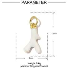 1件铜质时尚优雅饰品吊坠，可DIY手链、项链、耳环、手机链、配饰 - 彩色 - 查看 7