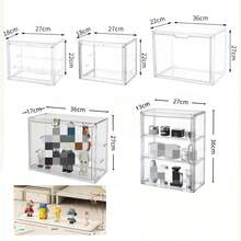 1 Hộp đựng đồ đa năng bằng acrylic trong suốt - Hộp trưng bày trong suốt, chống bụi, chống nước, có thể tháo rời, hộp đựng đồ đa năng, trang trí nhà cửa, trang trí bàn làm việc, đồ dùng học tập, thích hợp để trưng bày búp bê, trưng bày sản phẩm, đựng túi xách, đựng đồ chơi, đựng giày dép, đựng mỹ phẩm, trang trí Giáng sinh, Ngày lễ tình nhân và Năm mới. - Trong sáng - Xem 11